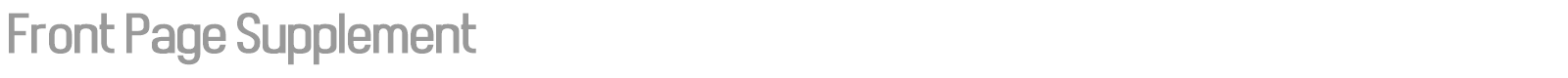 Front Page Supplement font preview